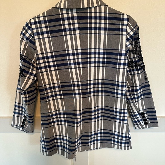 NWOT Blue/Grey Plaid Blazer Small - Picture 2 of 4